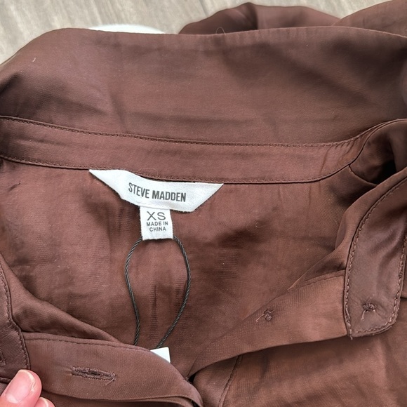 STEVE MADDEN TIE CURIOUS MINI CHICORY COFFEE NEW WITH TAGS - Picture 13 of 14